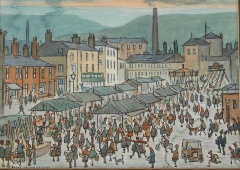 Lloyd George Higgins (1912-1980). Old Market Town - Hyde