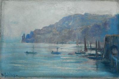 Cubley (19th/20thC). Coastal scene