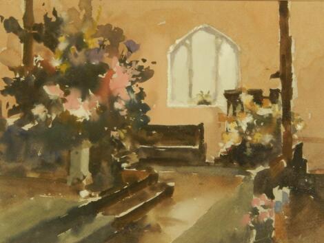 John Yardley (b.1933). Flower arrangement at St Phillips
