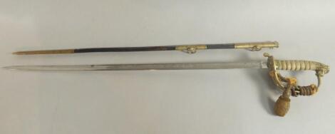 A 19thC Naval officers sword