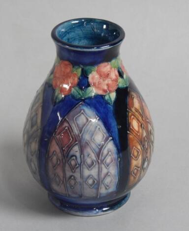 A Moorcroft Gothic Windows by Night pattern vase