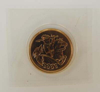 An Elizabeth II gold full sovereign