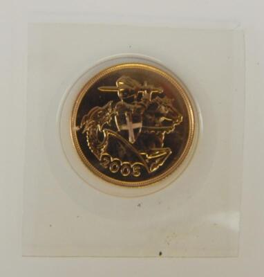 An Elizabeth II gold full sovereign