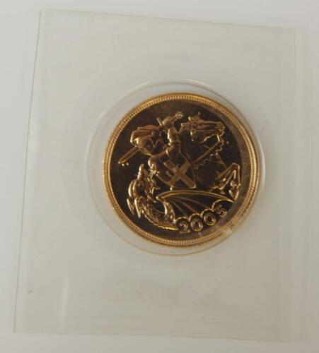 An Elizabeth II gold full sovereign