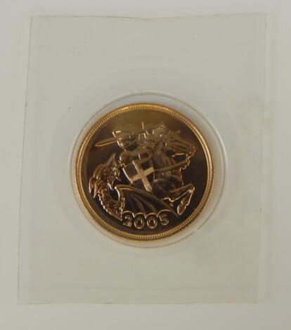 An Elizabeth II gold full sovereign