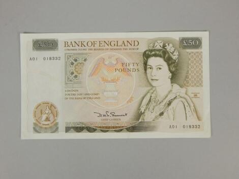 A £50 bank note