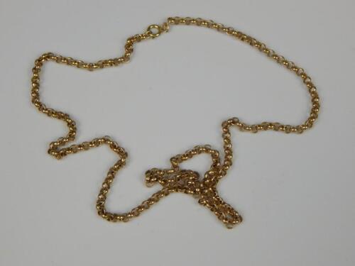 A 9ct gold belcher chain