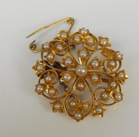 A circular brooch