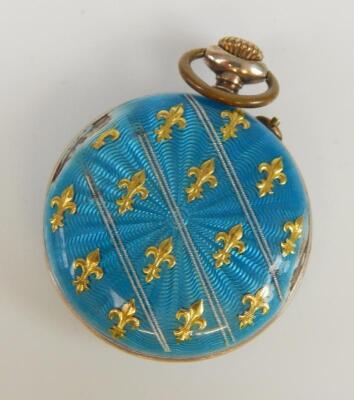 An Edwardian enamel fob watch - 2