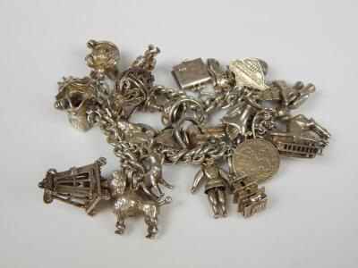 A silver charm bracelet