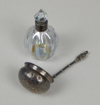 Two white metal or silver mounted items