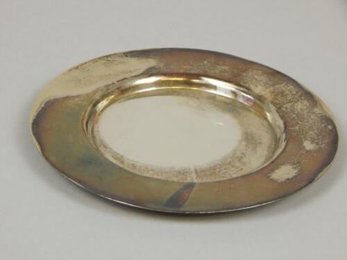 A George V small silver circular dish or stand