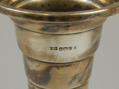 An Edwardian silver tapering vase - 2