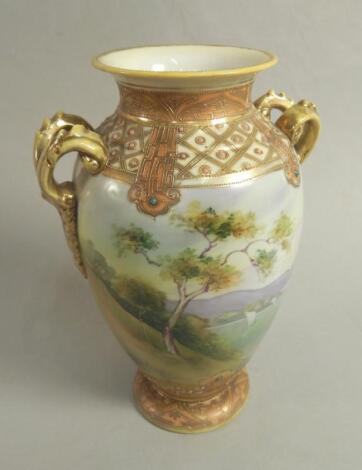 A Noritake porcelain vase