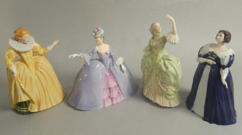 Four Franklin Mint porcelain figures