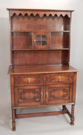 A 1920's oak dresser