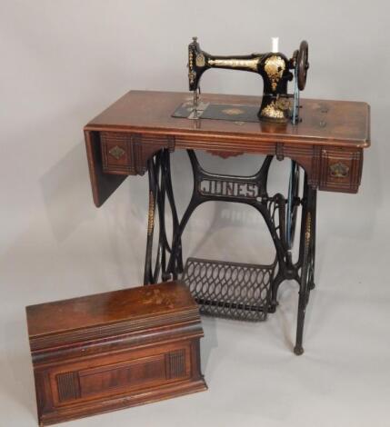 A Jones treadle sewing machine