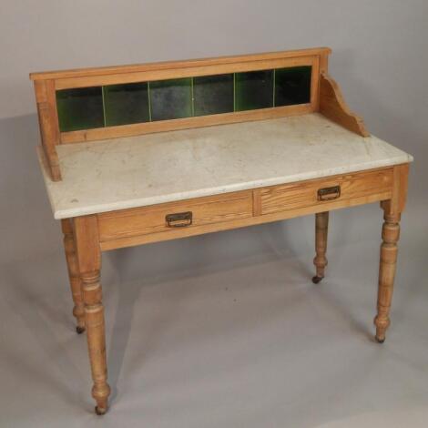 A late Victorian ash wash stand