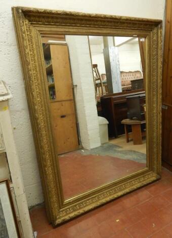 A 19thC gilt gesso frame