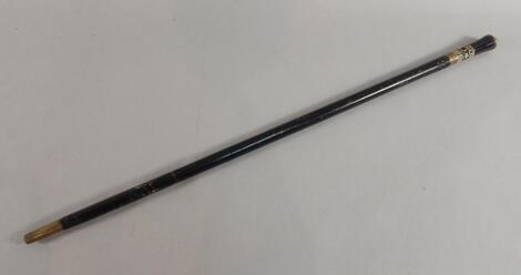 A late 19thC Indian ebonised sword stick