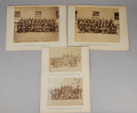 Three groups of photographs