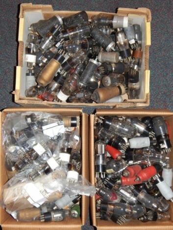 Three boxes containing a large quantity of radio valves. (AF)