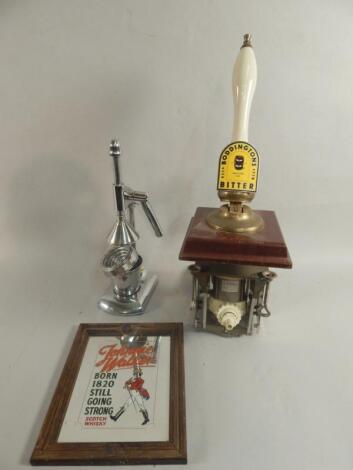 Various items of brewery or pub related memorabilia