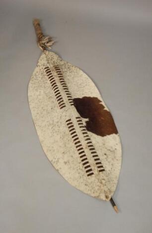 Tribal Art. A hide Zulu shield