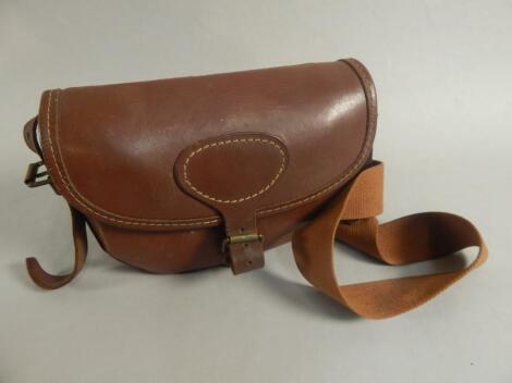 A leather cartridge bag