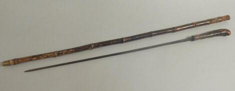 A 19thC swordstick