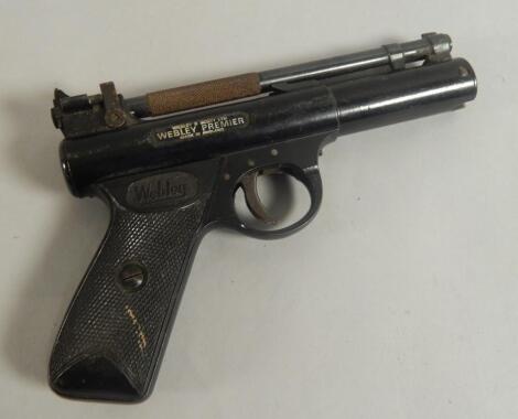 A Webley Premier air pistol