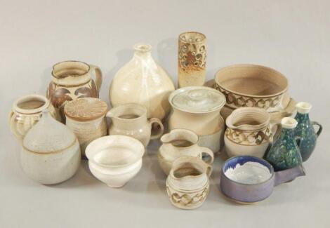 A quantity of studio pottery