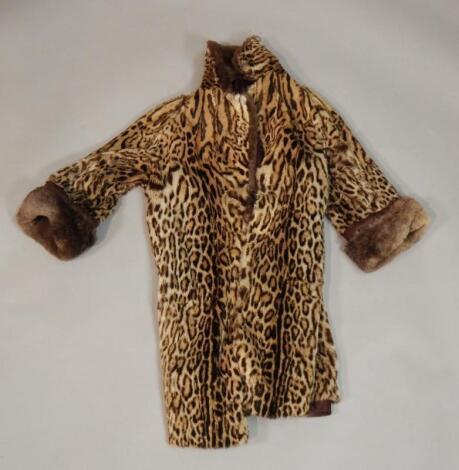 A vintage ocelot fur jacket