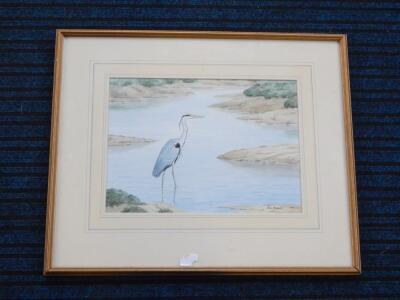 John Shepperd. Study of a heron wading in a lagoon - 3