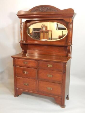 A late 19thC walnut sideboard