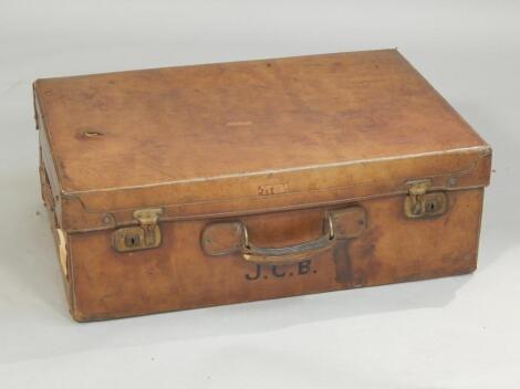 *An early 20thC brown leather case