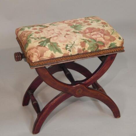 A Victorian adjustable stool