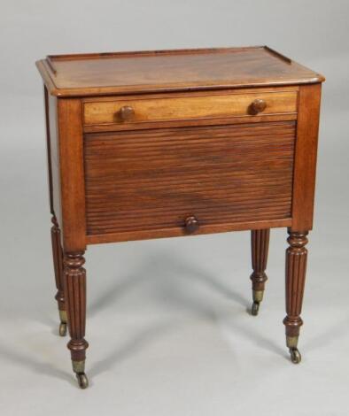 An early 19thC mahogany bedside cabinet