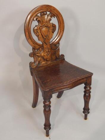 A Victorian hall chair