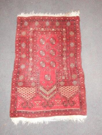 A Turkamen type prayer rug