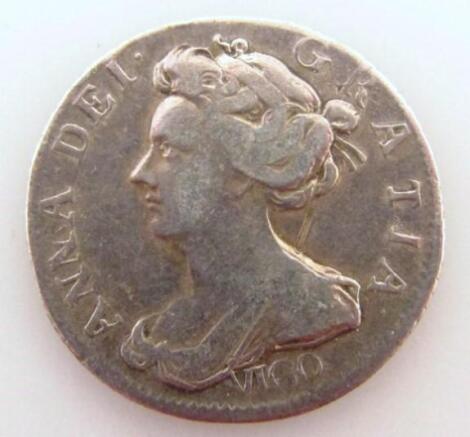 A Queen Anne Vigo sixpence