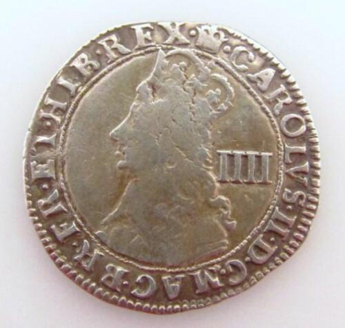 A Charles II third hammered groat.