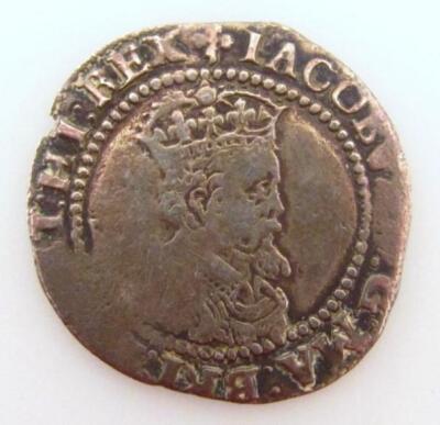 A James I sixpence - 2