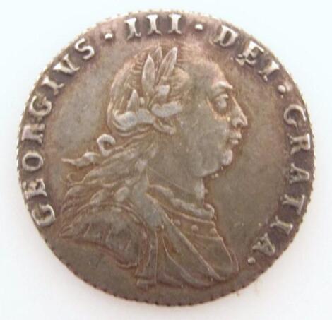 A George III sixpence