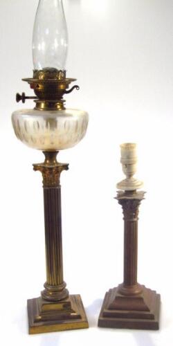 A late Victorian oil lamp