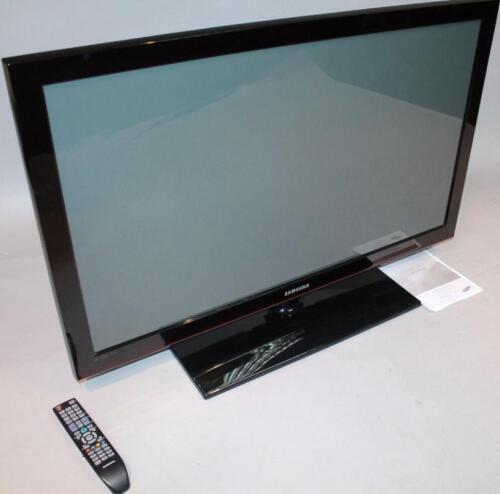 A Samsung 42" screen plasma television in black