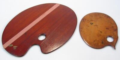 An early 20thC mahogany artist's palette - 2