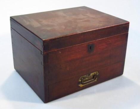A George III mahogany apothecary travelling box