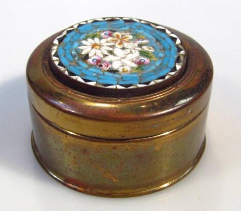 An early 20thC micromosaic patch box