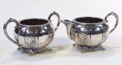 An Old English silver plated part tea service - 5